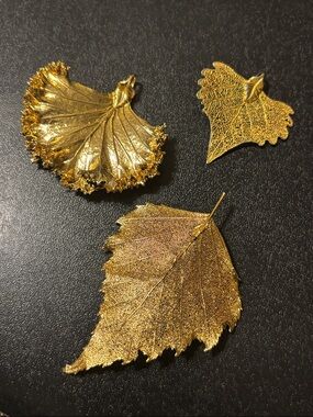 Gold Leaf Pendants- Elegant Botanical Nature Inspired Jewelry